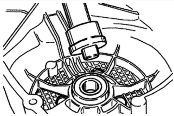 PIAGGIO X7 - Refitting the driven pulley shaft bearing - 1