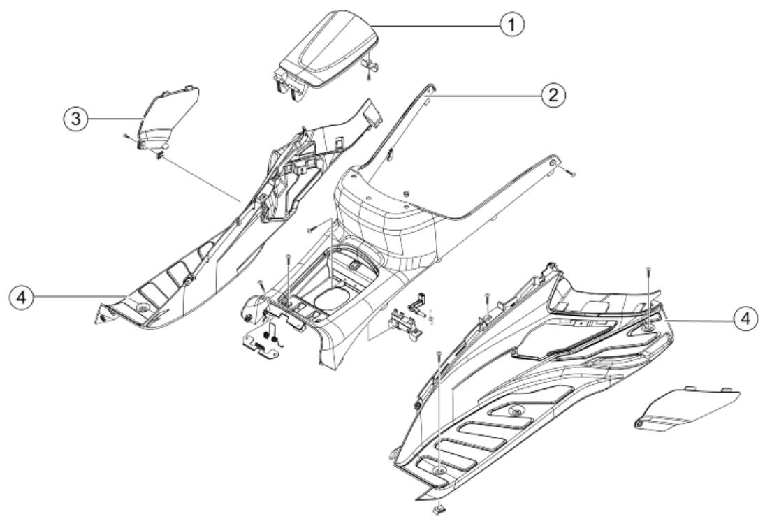 PIAGGIO X7 - Central cover - 1