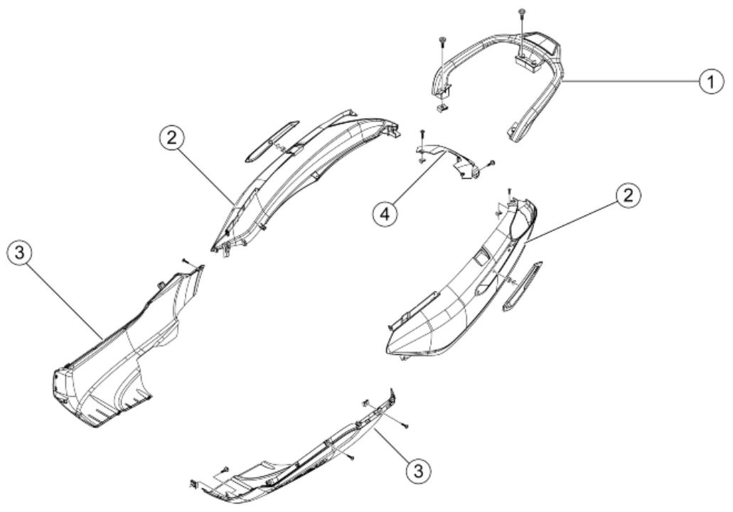 PIAGGIO X7 - Side fairings - 1