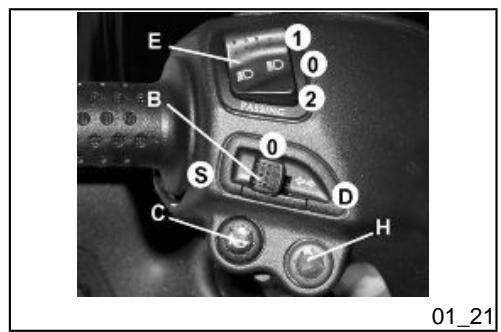 PIAGGIO X9 EVOLUTION - Light switch (01_20) - 1