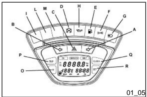PIAGGIO X9 EVOLUTION - Analogue instrument panel (01_04) - 1