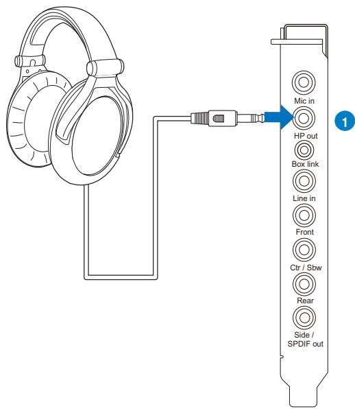 Mic in HP out Box link Line in Front Ctr / Sbw Rear Side / SPDIF out