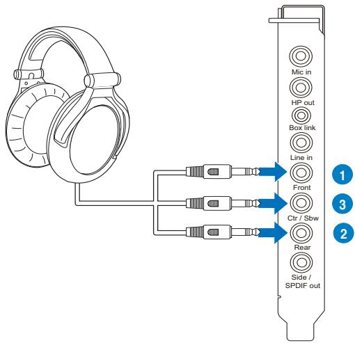 Mio in HP out Box link Line in Front Ctr / Sbw Rear Side / SPDIF out
