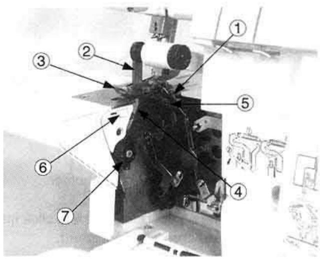 SINGER 14SH654 - Principales PIECES derrière le couvercle du boucleur - 2