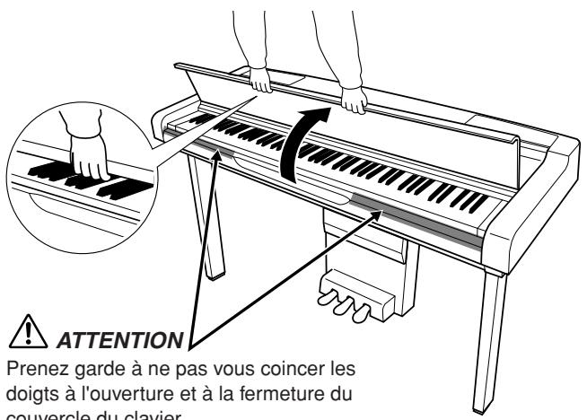 YAMAHA N-100 - Pour fermer le couvercle du clavier : - 1