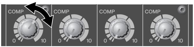 YAMAHA EMX-512SC - Réglez les boutons COMP sur les canaux appropriés. - 1