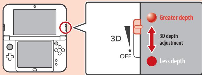 NINTENDO NEW 3DS - Adjusting the depth of the 3D images - 1
