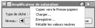NIKON CAPTURE - Le menu des paramètres de l'Amplificateur de saturation - 1