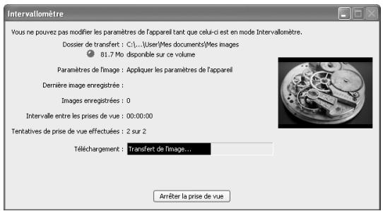 NIKON CAPTURE - Suivez le déroulement de la prise de vue dans la boîte de dialogue de l'opération en cours - 1