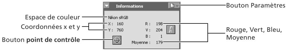 NIKON CAPTURE - La palette Informations - 1
