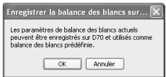 NIKON CAPTURE - Sélectionnez Enregistrez les paramètres sur l'appareil photo... dans le menu des paramètres de la balance des blancs Enregister la balance des blancs sur... Enregister la balance des blancs sur... - 2