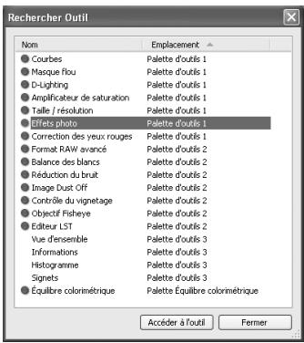 NIKON CAPTURE - Recherche d'outils - 1