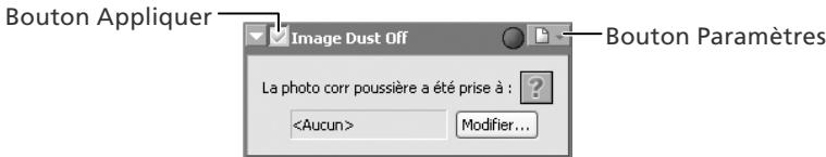 NIKON CAPTURE - Affichage de la palette Image Dust Off - 1