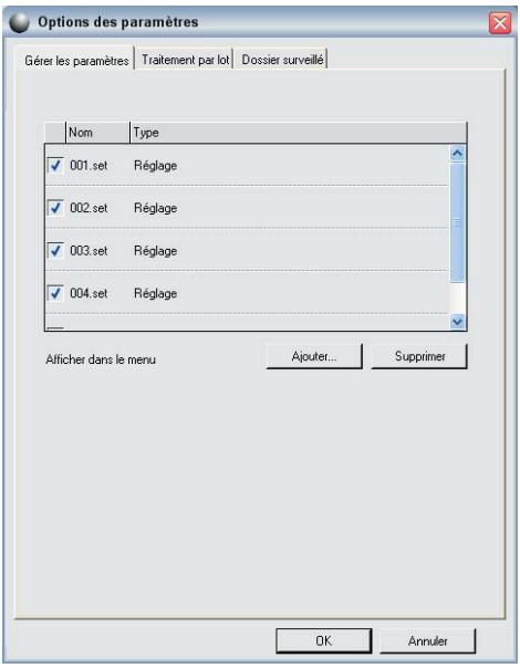 NIKON CAPTURE NX - Options de traitement par lot - 1