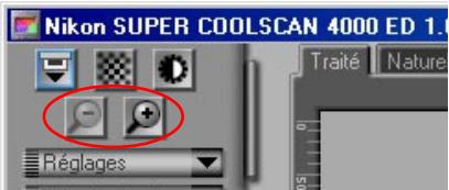 NIKON SCAN - Boutons de zooms - 1
