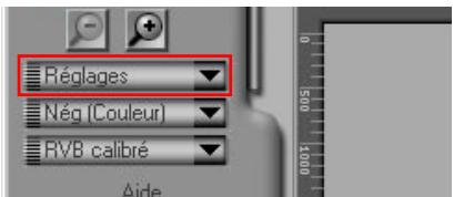 NIKON SCAN - Menu des paramètres - 1