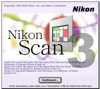 NIKON SCAN - Étape 2—démarrer l'utilitaire d'installation - 2
