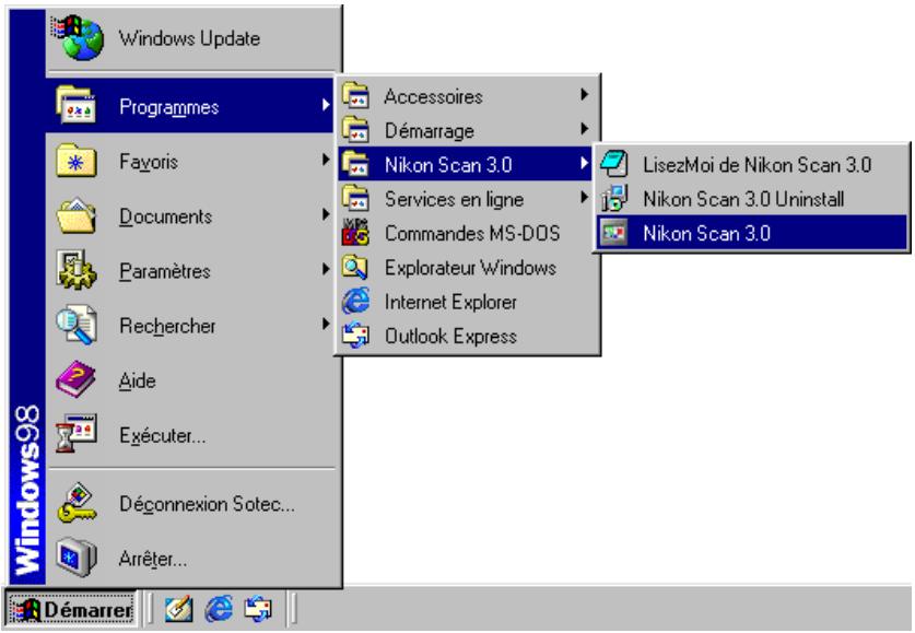 NIKON SCAN - Démarrage de l'applet de nikon scan (windows) - 1