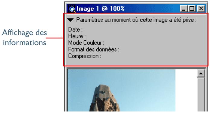 NIKON SCAN - Visualisation des informations relatives à l'image - 1