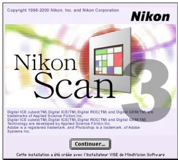 NIKON SCAN - Étape 2—démarrer l'utilitaire d'installation - 2