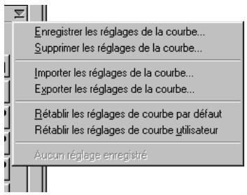 NIKON SCAN - Le menu paramètres des courbes - 1