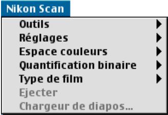 NIKON SCAN - Commande du menu édition - 2