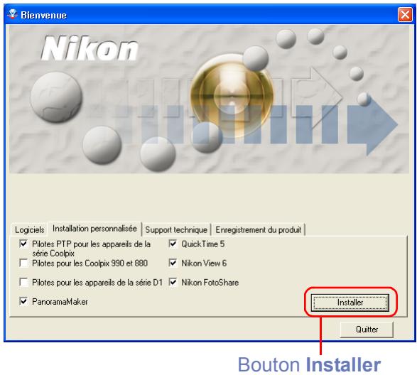 NIKON VIEW 6 - Etape 2: Installez les logiciels sélectionnés - 1