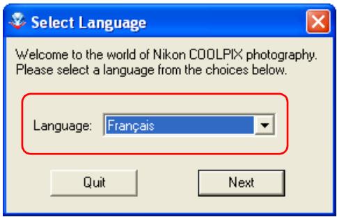 NIKON VIEW 6 - i — Sélectionnez une langue - 1