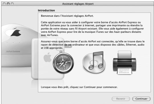 APPLE AIRPORT EXPRESS 4.2 - Utilisation de l'Assistant réglages AirPort - 1