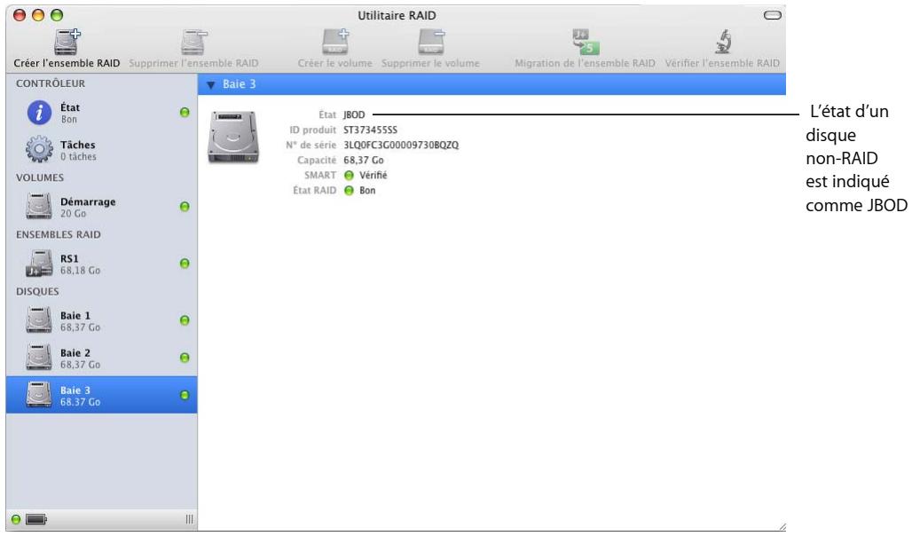 APPLE UTILITAIRE RAID - Utilisation de disques JBOD autres que RAID - 2