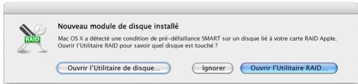 APPLE UTILITAIRE RAID - Utilisation de disques JBOD autres que RAID - 1