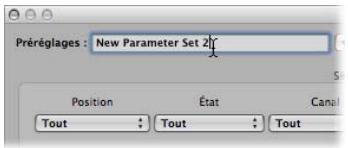 APPLE LOGIC EXPRESS 8 - Pour créer un jeu de transformation utilisateurs : - 1