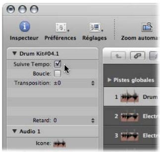 APPLE LOGIC EXPRESS 8 - Utilisation de la fonction suivre le tempo - 1