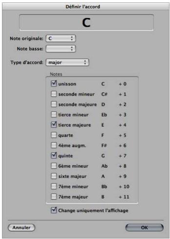 APPLE LOGIC EXPRESS 8 - Création et modification d'événements de transposition et d'accord - 2