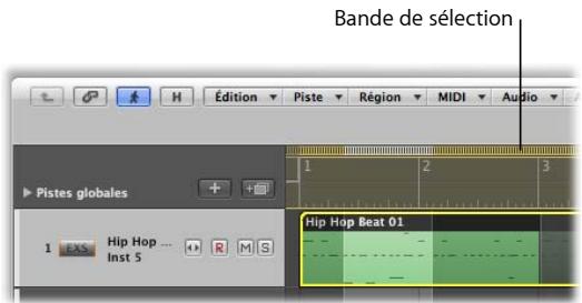 APPLE LOGIC EXPRESS 8 - Utilisation de la bande de sélection - 1