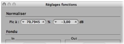 APPLE LOGIC EXPRESS 8 - Pour normaliser la zone sélectionnée dans un fichier audio : - 1
