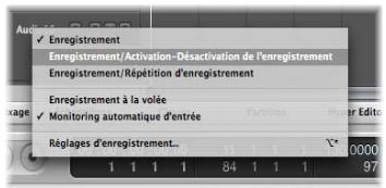 APPLE LOGIC EXPRESS 8 - Configuration du bouton d'enregistrement dans la barre de transport - 2
