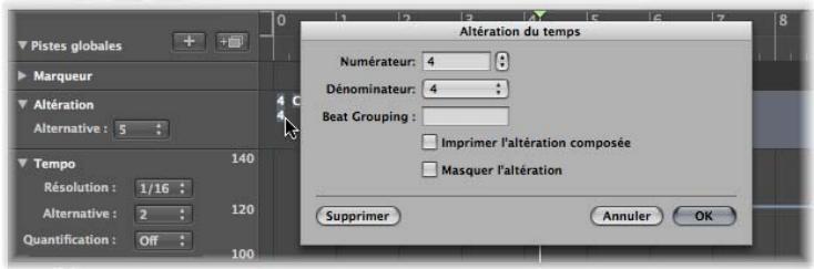 APPLE LOGIC EXPRESS 8 - Réglage de l'articulation du temps dans un projet - 5
