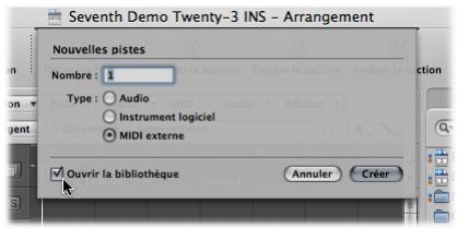 APPLE LOGIC EXPRESS 8 - Pour créer des pistes (et les canaux correspondants) : - 2