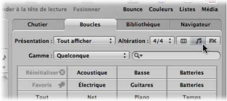 APPLE LOGIC EXPRESS 8 - Navigation pour rechercher des boucles apple loops - 1
