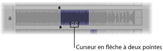 APPLE LOGIC EXPRESS 8 - Pour déplacer la zone de la région au sein du fichier audio : - 1