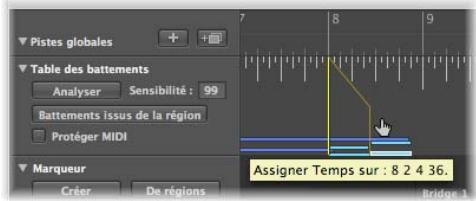 APPLE LOGIC EXPRESS 8 - Pour allouer des événements de note à des positions de mesures particulières : - 1