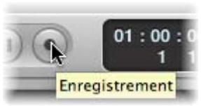 APPLE LOGIC EXPRESS 8 - Configuration du bouton d'enregistrement dans la barre de transport - 1