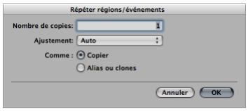 APPLE LOGIC EXPRESS 8 - Pour créer plusieurs copies d'une région : - 1