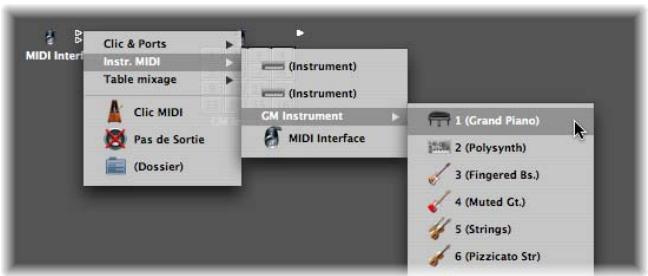 APPLE LOGIC EXPRESS 8 - Pour établir une connexion entre deux objets - méthode 2 : - 1