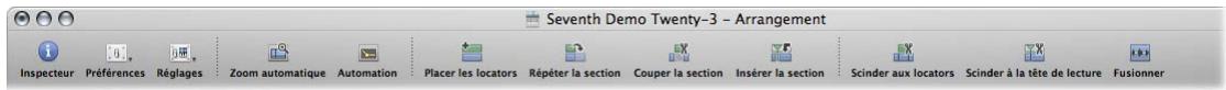 APPLE LOGIC EXPRESS 8 - Barre d'outils arrangement - 1