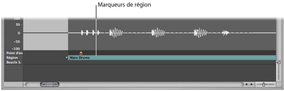 APPLE LOGIC EXPRESS 8 - Pour redimensionner une région dans la fenêtre Chutier Audio, CHOISSEZ I'une des possibilités suivantes : - 2