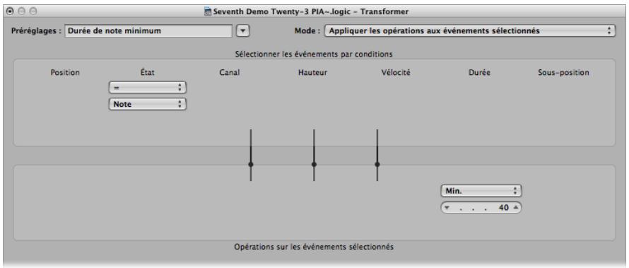 APPLE LOGIC EXPRESS 8 - Durée de note minimum - 1