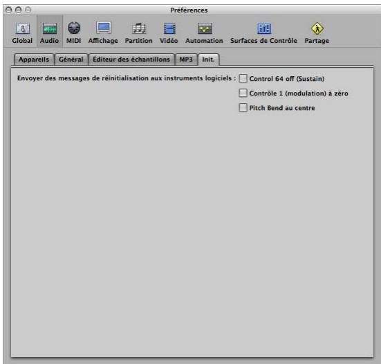 APPLE LOGIC EXPRESS 8 - Préférences de réinitialisation - 1