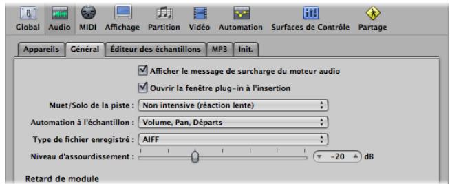 APPLE LOGIC EXPRESS 8 - Réglage du volume de base du projet - 2